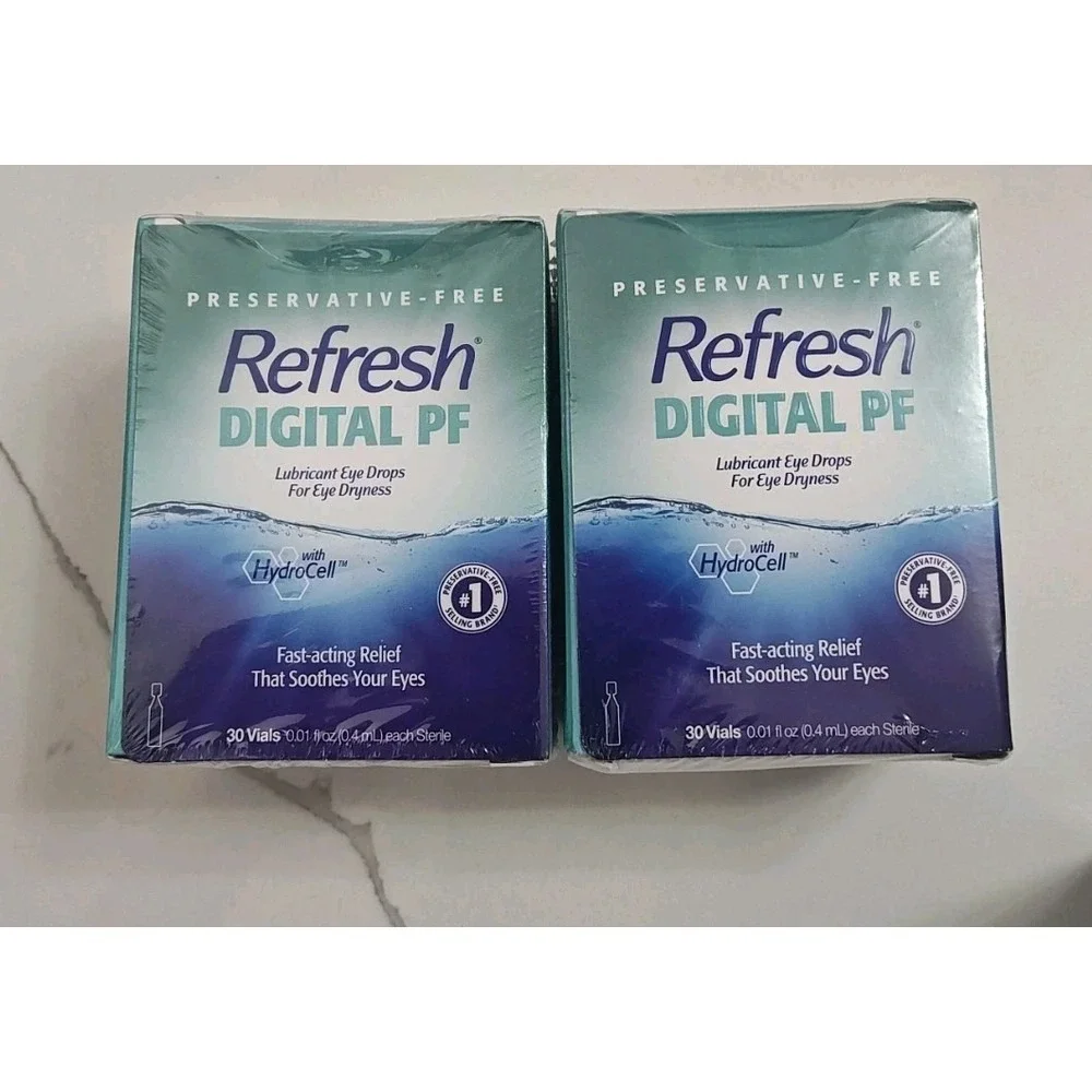 REFRESH DIGITAL PF Lubricant Eye Drops Individual Single Use Vials 30 x 2‎ Boxes